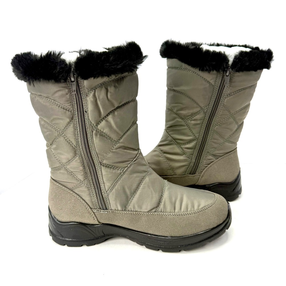 Easy Street Easy Dry by Cuddle Waterproof Boots Grey Size 8M NWT/BOX